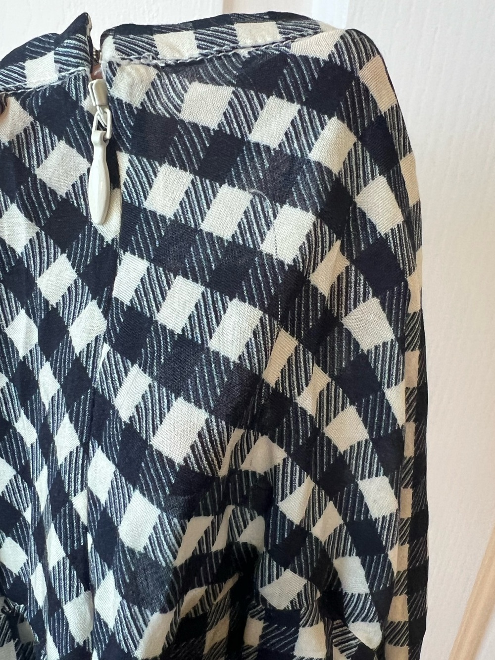 Rixo Tina Navy Gingham Midi Skirt XL - Picture 13 of 16